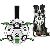 HETOO Interaktives Hundespielzeug, Fußball, mit Greif-Laschen, langlebige Hundebälle...