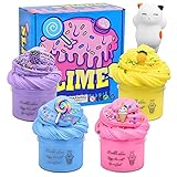 Schleim Slime Fluffy Butter DIY Schleim Kinder Kit, 4pcs Cloud Slime Duftend Putty...