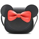 QiMing Little Mouse Ear Bow Crossbody Purse,PU-Schultertasche für Kinder...