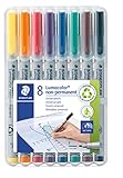 STAEDTLER Folienstift Lumocolor, non-permanent, wasserlöslich, F-Spitze mit Linienbreite...