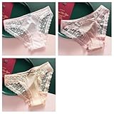 Bikinis Taillenslips 3 Teile/los Spitzenhöschen Sexy Frauen Spitzen Slip Transparent...