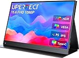 UPERFECT Portable Monitor 15,6 Zoll Tragbarer Monitor 1920 x 1080 Full HD IPS Bildschirm...