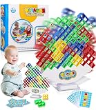 48PCS Balance-Spiel,Stapelspiel Spielzeug,22 Bausteinkarten,Kinder Stapelturm...