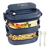 OITUGG Lunch Box 2 Etagen - 1550ml Bento Box für Erwachsene - Brotdose Schule...