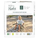 Eco by Naty Premium Einmalwindeln für empfindliche Haut, Größe 5, 11-25 kg,...