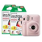 Fujifilm Instax Mini 12 Sofortbildkamera, mit 40 Aufnahmen, Blossom Pink