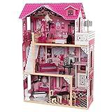 KidKraft Amelia Puppenhaus aus Holz mit Möbeln und Zubehör, Spielset mit...