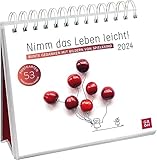 Postkartenkalender 2024: Nimm das Leben leicht! Bunte Gedanken mit Bildern von Spielkkind:...