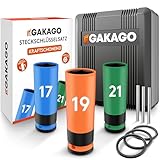 Gakago Kraft-Schoneinsatz - 17mm 19mm 21mm Radschrauben Nuss Set mit...