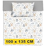 Amilian - Kinderbettwäsche 100x135 cm - Baby Bettwäsche 100x135 cm - Komfortable...