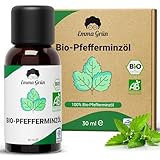 Emma Grün® BIO Pfefferminzöl Ätherisches Öl [100% NATURREIN] - Peppermint Oil -...