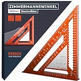 Presch Zimmermannswinkel 300mm - Innovative, abwischbare Notizfläche - Hochpräzise...