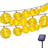 Solar Lichterkette Lampions 30er LEDs 6 Meter Außen Lichterkette Laterne,...