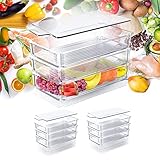 Paulson & Svenson Kühlschrank Organizer Set stapelbar (6er Pack) - Große Fridge...