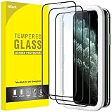 JETech Full Screen Schutzfolie für iPhone 11 Pro/iPhone X/iPhone XS 5,8 Zoll, Schwarzer...