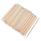 PROFICO 15 Stück Holzstäbchen | Orange Holz Sticks | Nagelhautschieber für...