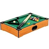 GAMES PLANET Mini Pool Billardtisch Nano inkl. Zubehör (2 Queues, Kugeln, Dreieck,...