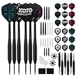 KOTO 6 Stück Steel Dartpfeile Set 23 Gramm, Dart Pfeile mit Metallspitze, Steel Darts mit...