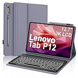 Tastatur für Lenovo Tab P12 Pro 12,7 Zoll, Tastaturhülle für Lenovo P12 2023,...