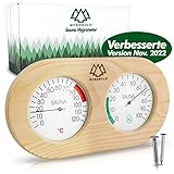 NORDHOLZ® Sauna Thermometer Hygrometer 2in1 - Zuverlässig & genau für die richtige...