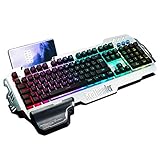 RedThunder K900 Halbmechanisch Gaming Tastatur [Version 2024], QWERTZ DEUTSCH...