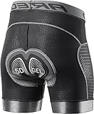 Lixada Radlerhose Herren mit Sitzpolster 5D Gepolsterte Fahrradhose kurz Atmungsaktive...