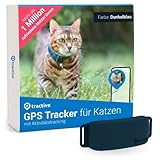 Tractive GPS Tracker Katze. Katzen-GPS mit Ortung rund um die Uhr, Revier-Funktion,...