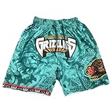 MCQOmcil Herren NBA Grizzlies Basketball-Shorts, hochelastische, atmungsaktive Sporthose...