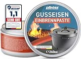 PLINTEX® [260ml] Einbrennpaste mit Traubenkern-Öl für Dutch Oven, Grillrost, Gusseisen...