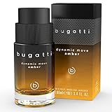 bugatti Parfüm Herren Dynamic Move Amber 100ml I rauchig-warmes Eau de Parfum Herren I...