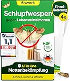 anwerk® Schlupfwespen gegen Lebensmittelmotten - 4 Karten à 1 Lieferung -...