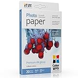 Colorway Premium Silk Glossy Fotopapier, 10,2 x 15,2 cm, 50 Blatt, 69lb, 260 gsm....