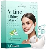 Gesichtsmaske V-line Hyaluron Face Mask 5er Set | Face Tape | Doppelkinn | Face Mask Vegan...