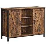 VASAGLE Sideboard, Küchenschrank, offene Regalfächer, Beistellschrank mit...