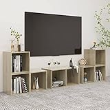 WRJENFSC Wohnzimmer Schrank Sideboard Dekoratives Kabinett 6-TLG. TV-Schrank-Set...