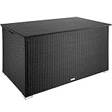 TecTake 800715 Aluminium Polyrattan Auflagenbox, wetterfest und rostfrei, mit...