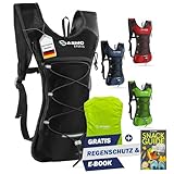 SASMO® Laufrucksack & Trailrunning Rucksack - Ultraleicht - 6L / 300g | isoliertes...