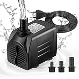 REAQUE Mini Wasserpumpe, (1800L/H, 25W) Teichpumpe/Brunnenpumpe/Aquarium Pumpe,...