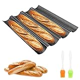 MXTIMWAN Baguette Backform, Backblech für Baguette Backform für 4 Baguettes,...