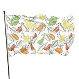 Garten Flaggen Retro-Herbstlaub Dekorative Fahnen Pride Flag Feiertage Flags Uv-Beständig...