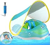 Woukksy Baby Schwimmring mit Sonnendach Entfernbar, Baby Schwimmhilfe mit...