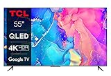 TCL 55C639 55 Zoll (139cm) QLED Fernseher, 4K UHD, Google TV, HDR Premium, 60Hz Motion...