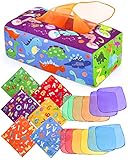 DINORUN Babyspielzeug Montessori Spielzeug, Sensorik Baby Dinosaurier Tissue Box ,...