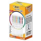 BIC Crystal UP Kugelschreiber, 8 lebendige Farben, mittlere Spitze 1,2 mm, 930008, 32...