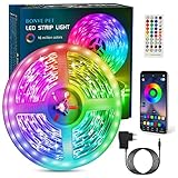 Bonve Pet LED Strip, Bluetooth RGB LED Streifen, Farbwechsel LED Lichterkette 6M...