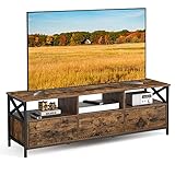 VASAGLE TV-Schrank, Lowboard für Fernseher bis zu 65 Zoll, 147 cm lang, Fernsehtisch mit...