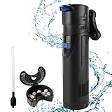 OMECO 4 in 1 Aquarium Filter Pumpe 700L/h mit 9W UVC Klärer innenfilter...