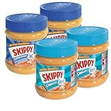 SKIPPY 4x 340g Erdnussbutter | 2x Creamy + 2x Crunchy | Peanutbutter Ohne...