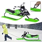 LARS360 Bob Schlitten Lenkschlitten Snowracer Rennrodel Lenkbob Schlitten Kinder...