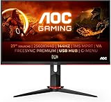 AOC Gaming Q27G2U - 27 Zoll QHD Monitor, 144 Hz, 1ms, FreeSync Premium...